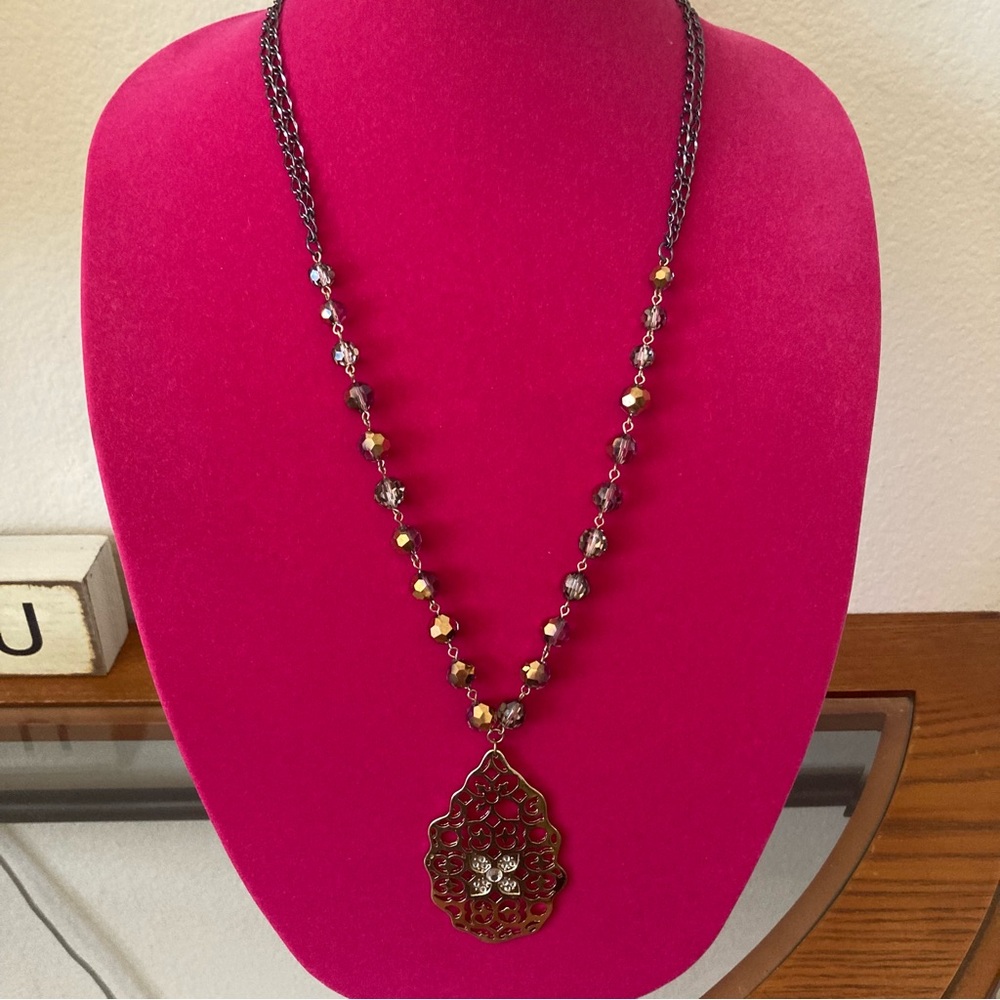 Berry Multi-Color Beaded Necklace